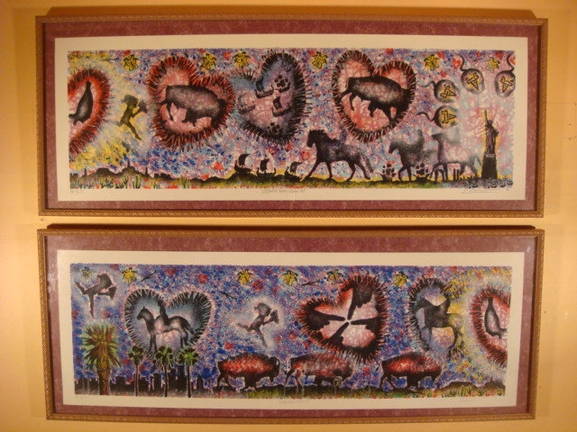 "Madre Tierra, Padre Sol" lithograph diptych by LEO LIMON
